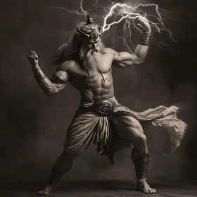 Mythological God With Lightning