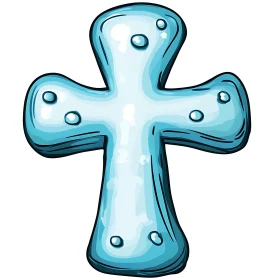 Stylized Blue Cross Art