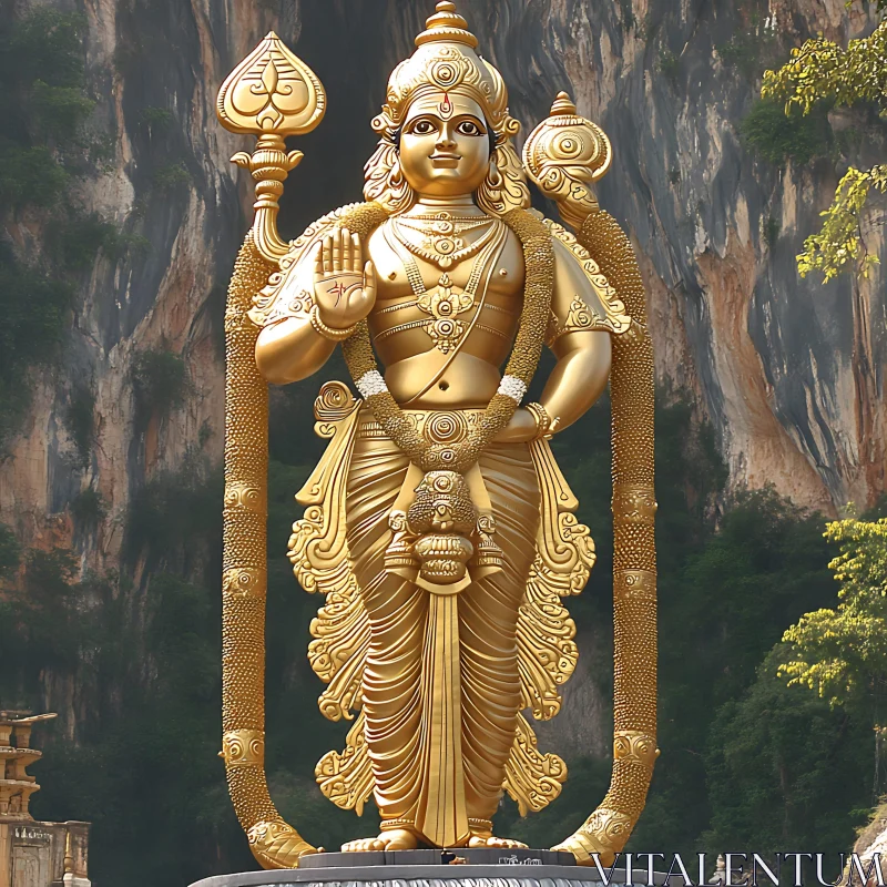 AI ART Intricate Golden Divine Sculpture