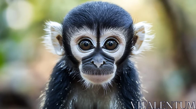 AI ART Baby Monkey Detailed Close-up