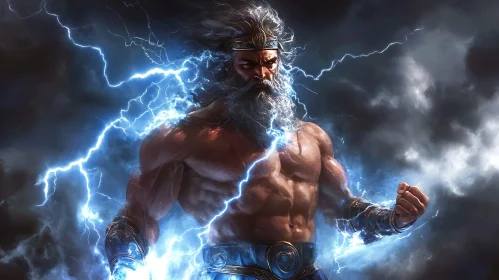 Thunder God Showcasing Divine Strength