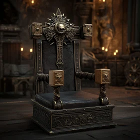 Dark Gothic Throne with Intricate Details