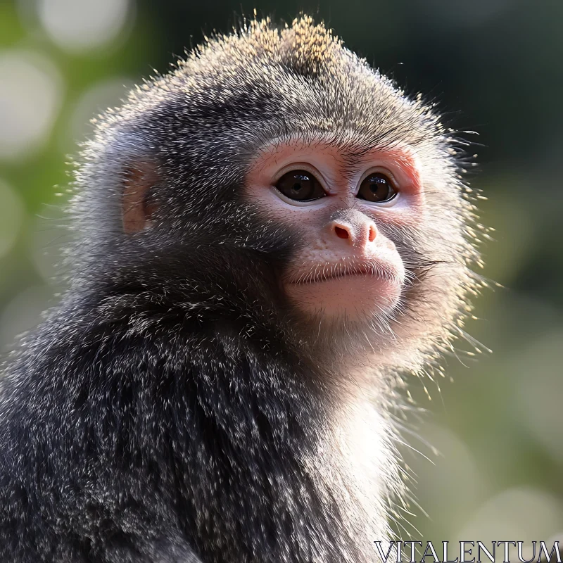 AI ART Intimate Monkey Portrait: Nature Photography