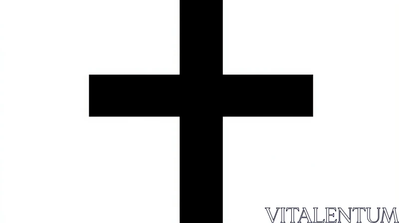 Black Cross Symbol AI Image