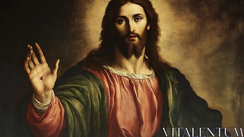 AI ART Iconic Jesus Christ Portrait in Religious Art