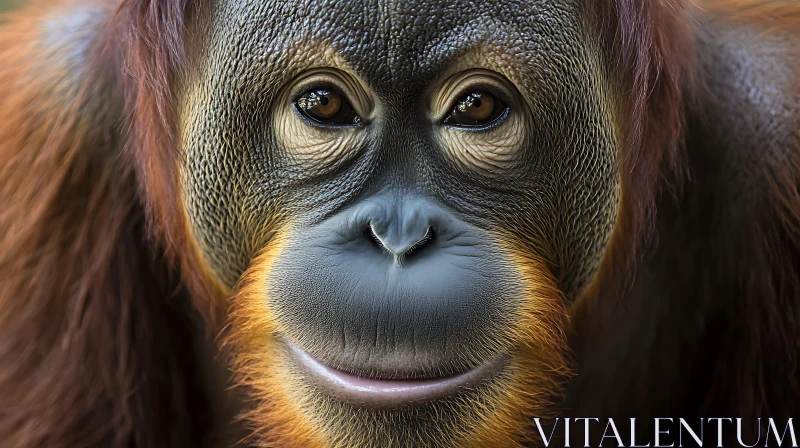 AI ART Detailed Monkey Face Close-Up