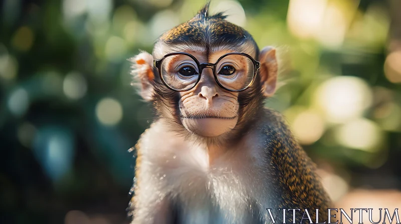 AI ART Charming Monkey Wearing Spectacles