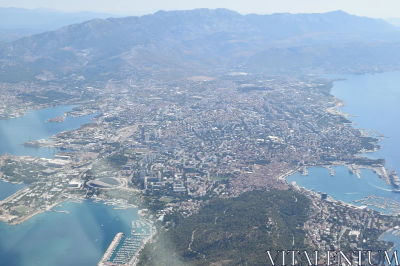 Split, Croatia from Above Free Stock Photo