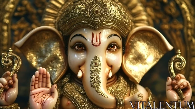 AI ART Ornate Ganesha Sculpture