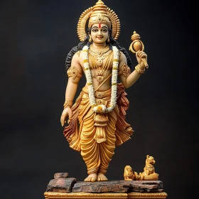 Meticulously Crafted Hindu Deity Sculpture