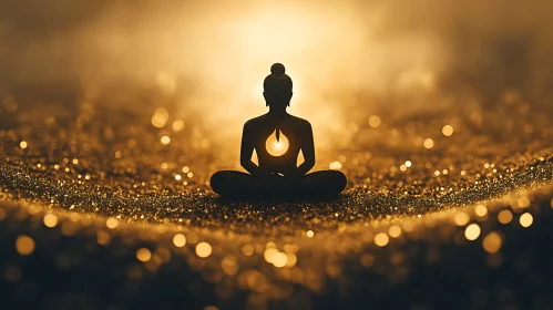 Golden Glow Meditation Scene