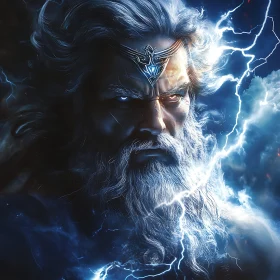 Majestic Lightning God from Greek Mythology