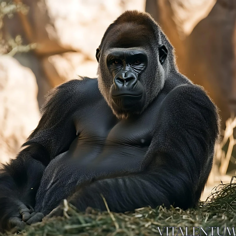 Gorilla in the Wild AI Image