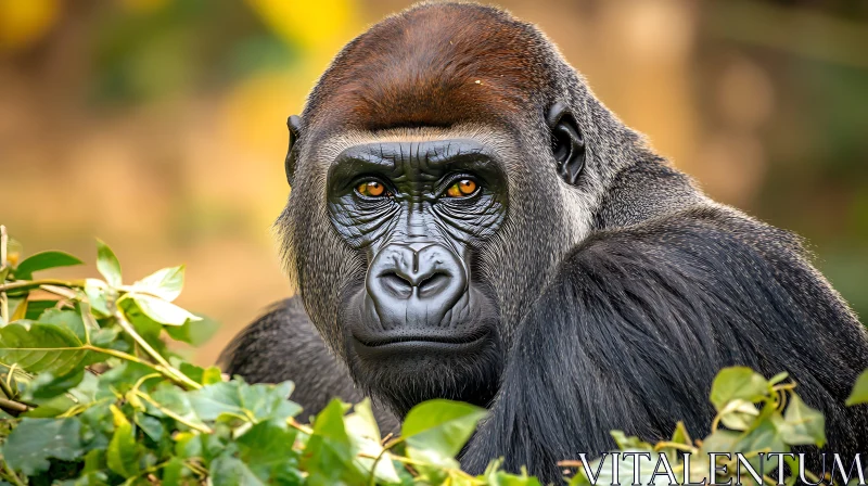 Gorilla Portrait in Jungle AI Image