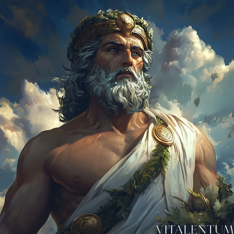 AI ART Powerful Ancient God with White Beard