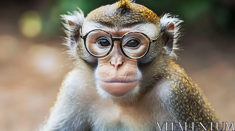 AI ART Expressive Monkey in Glasses