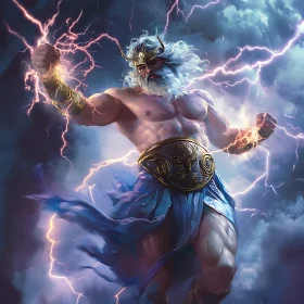 Lightning God Amidst the Clouds