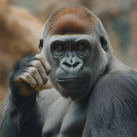 Gorilla Close-Up in Nature