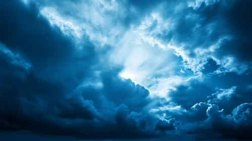 Storm Clouds Illuminated by Sunlight