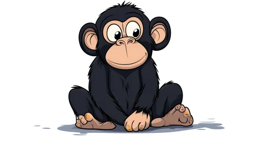 Illustrated Happy Monkey