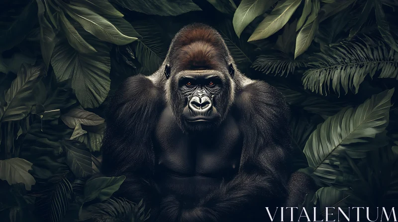 Gorilla in the Jungle AI Image