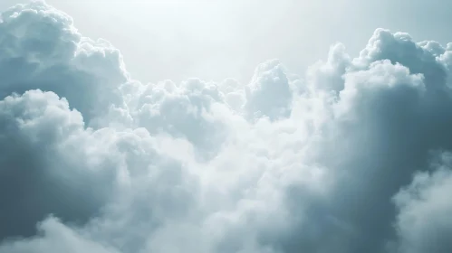 Sky Filled with Majestic Cumulus Clouds