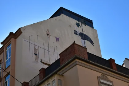 Mural Art on Building Wall