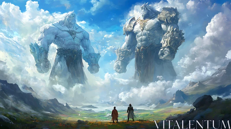 AI ART Epic Giants in Mystical Landscape