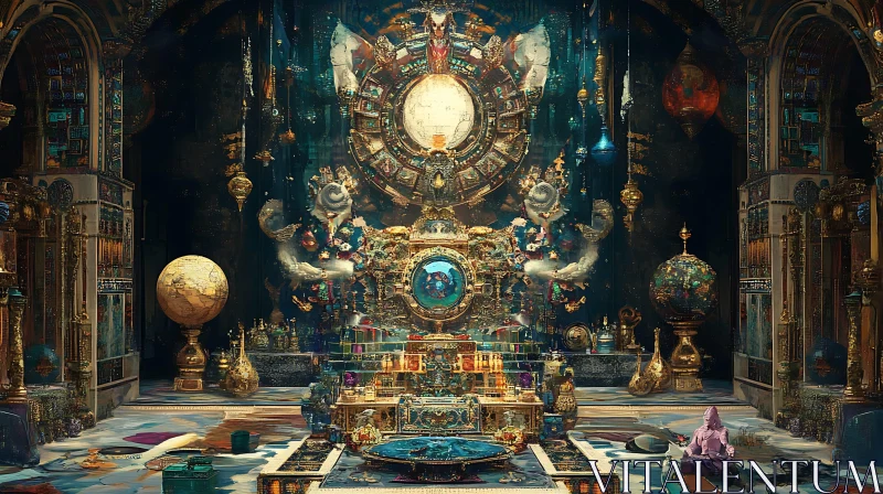 AI ART Enchanting Digital Art of an Opulent Mystical Room