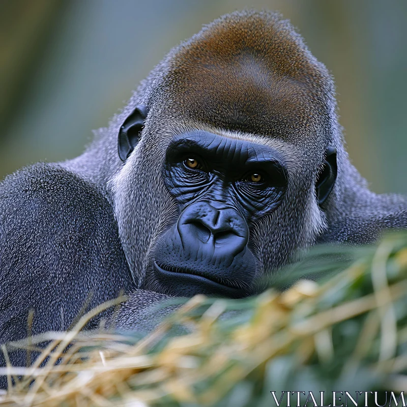 Gorilla in the Wild AI Image