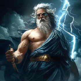 Mythological God with Lightning