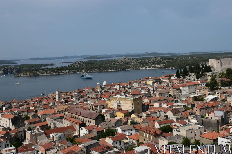 Scenic Croatian Coastal Cityscape Free Stock Photo