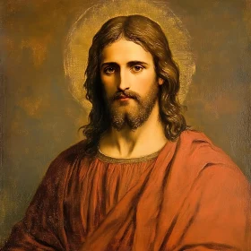 Iconic Portrait of Jesus in Classical Art