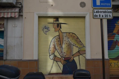 Colorful Garage Door Art in Spain