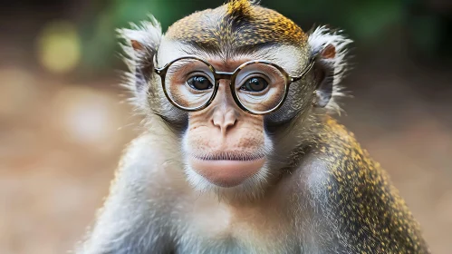 Expressive Monkey in Glasses