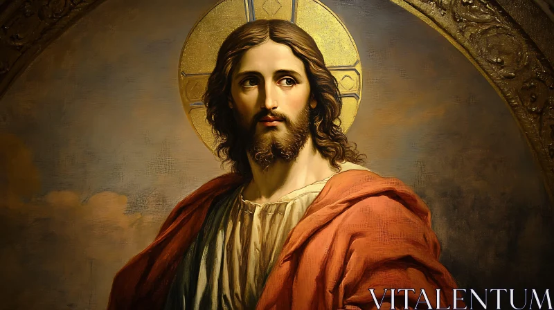 Traditional Religious Figure with Halo Traditional Religious Figure with Halo