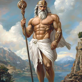 Ancient Deity by the Mountains and Sea