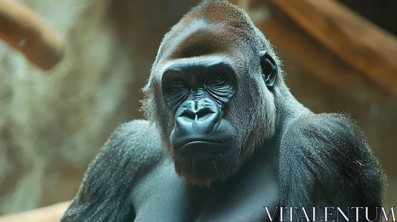 Gorilla Close-Up Nature Photography AI Image