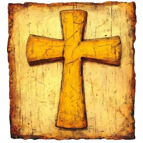 Vintage Cross Abstract Art