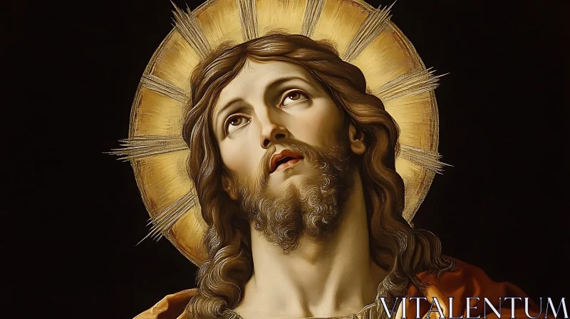 Religious Portrait of Jesus AI Image