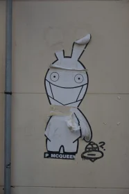 Cartoon Street Art on Wall