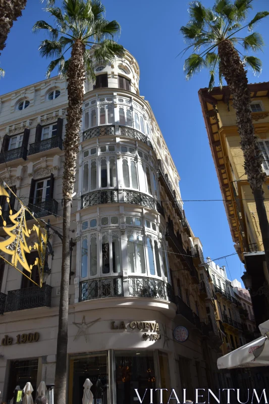 Historic Malaga Street Scene Free Stock Photo