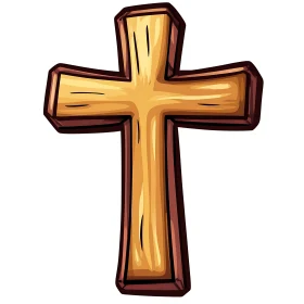 Wooden Cross Symbol Illustration