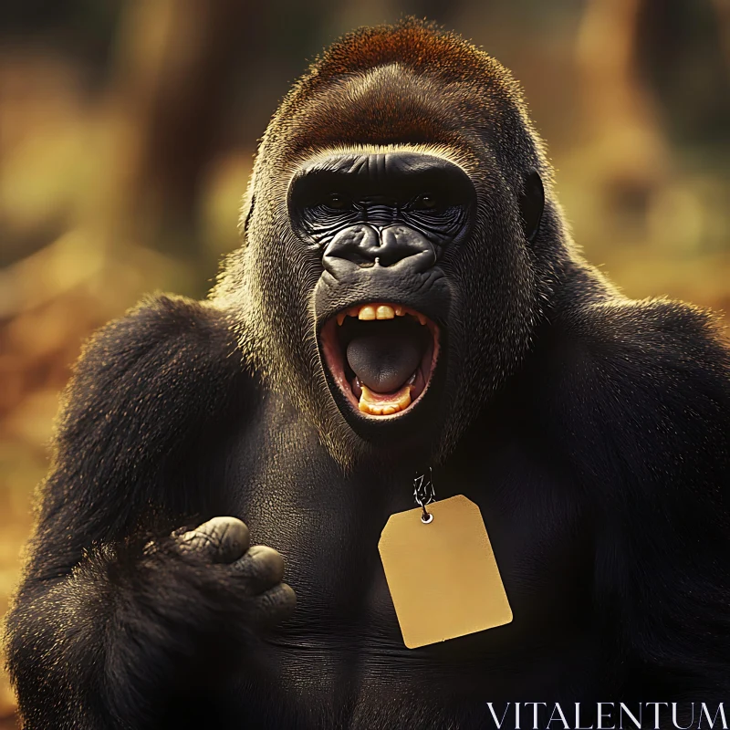 AI ART Expressive Gorilla in the Forest