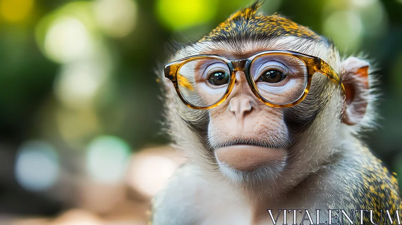 Monkey with Glasses AI Image