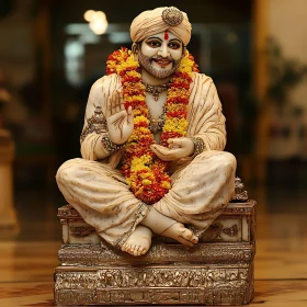 Tranquil Statue in Traditional Garb