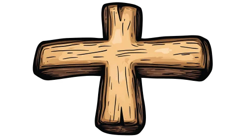 Wooden Cross Illustration