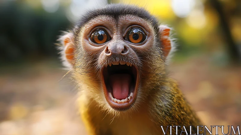 Expressive Monkey Close-Up AI Image