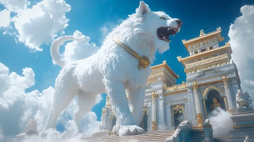 Divine Giant Dog Guarding Golden Temple