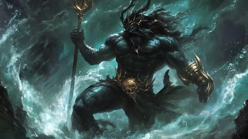 Poseidon Rising from the Sea